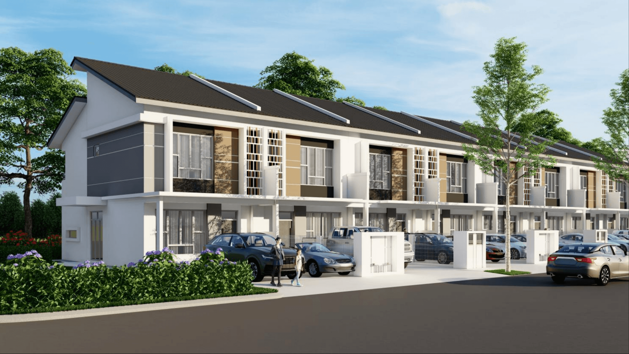 Taman Perdana Tiongnam P3 two-storey terrace house exterior facade, Pasir Gudang Johor Bahru