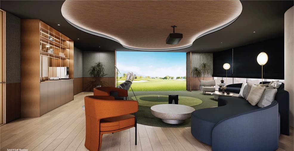 Arden Residences Level 9 golf simulator room, Taman Pelangi Johor Bahru