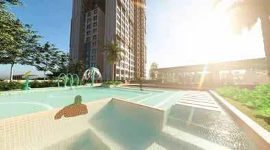 Daya 1 Residences outdoor swimming pool with water play features, Taman Daya Johor Bahru