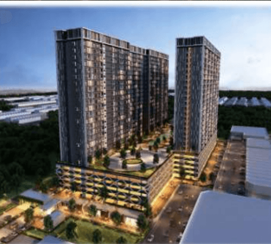 Austin Legacy Serviced Apartment aerial view of twin towers, Mount Austin Johor Bahru by KSL Holdings