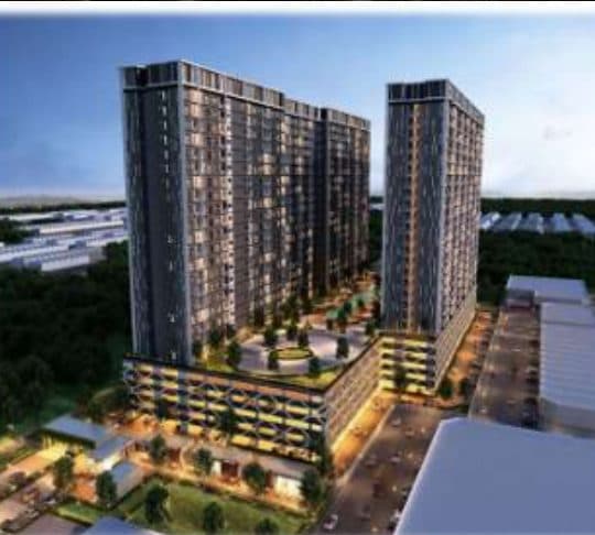 Austin Legacy Serviced Apartment aerial view of twin towers, Mount Austin Johor Bahru by KSL Holdings