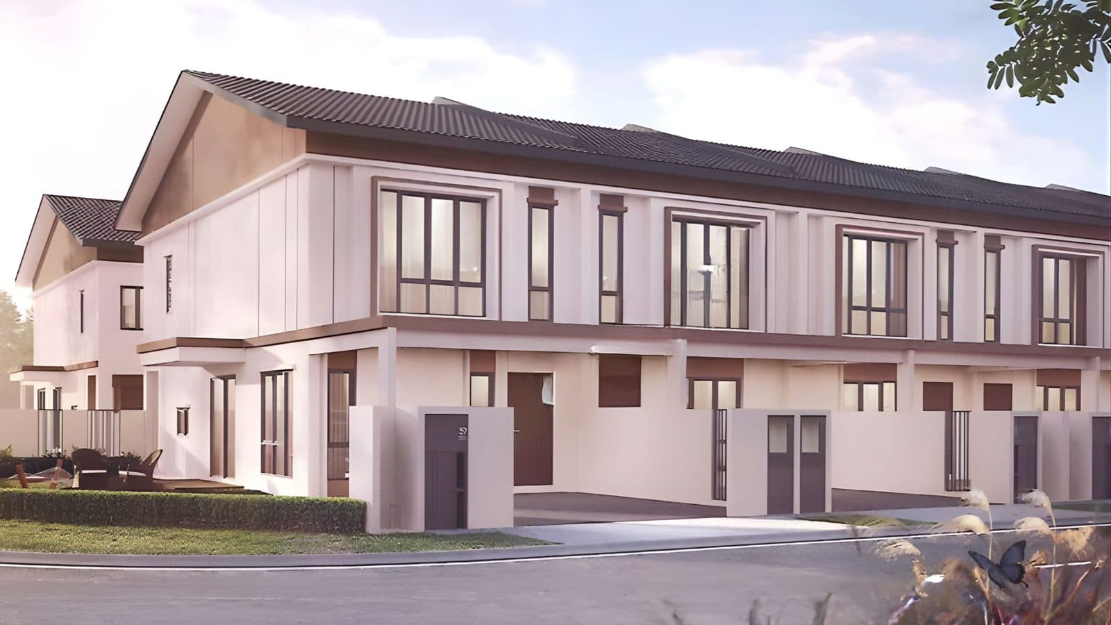 BEE Terrace Home exterior facade render, Iskandar Puteri Johor Bahru