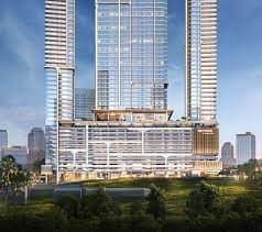 CTC Skyone twin tower facade exterior, Johor Bahru CIQ serviced apartment by CTC Development