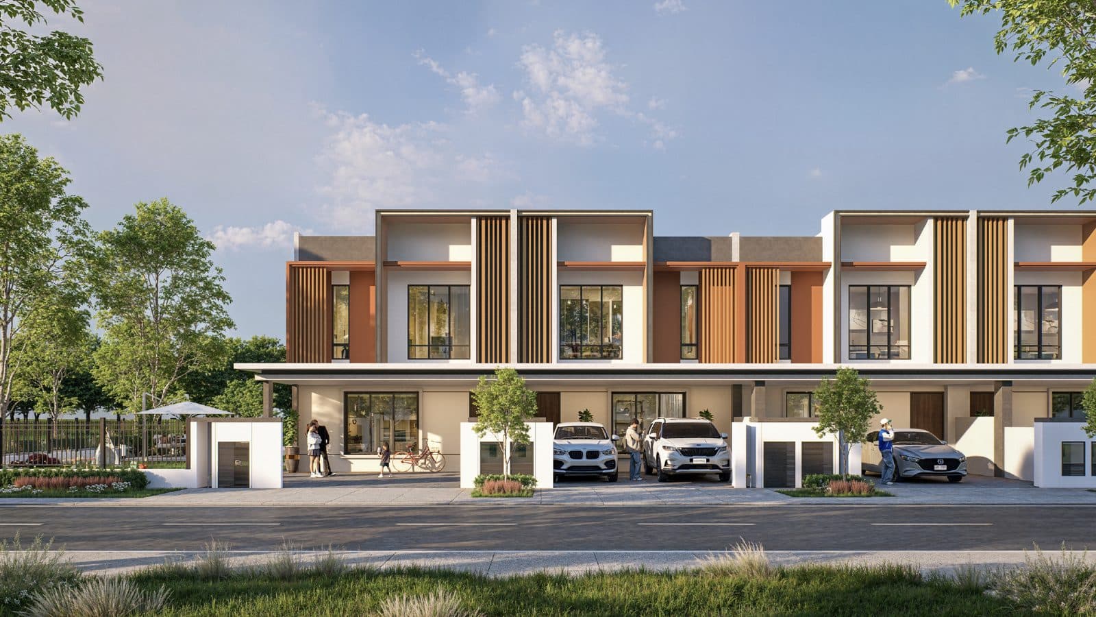 Meadow Heights P1-P3 terrace house facade exterior view, Ulu Tiram Johor Bahru