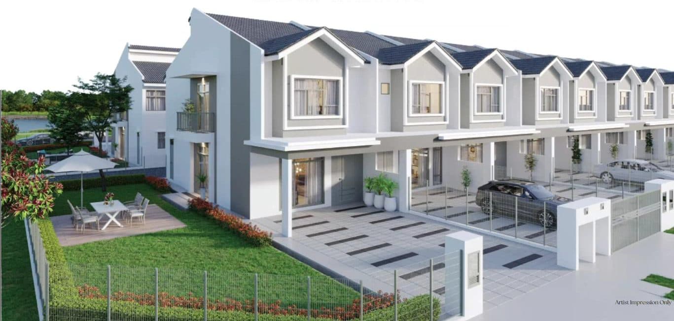 Meridin Jasmine East 3 two-storey terrace house exterior facade, Pasir Gudang Johor Bahru