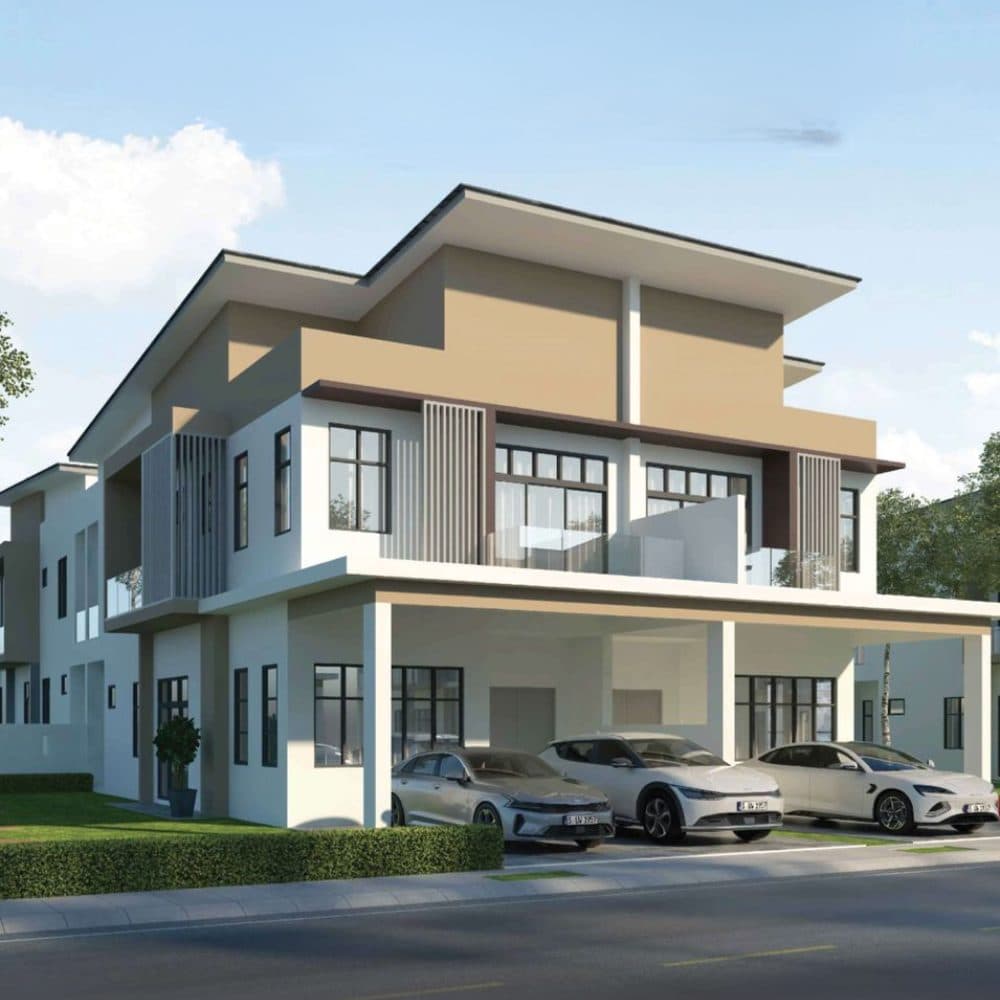 Pulai Bestari P2A Cluster Home exterior facade, Taman Universiti Johor Bahru