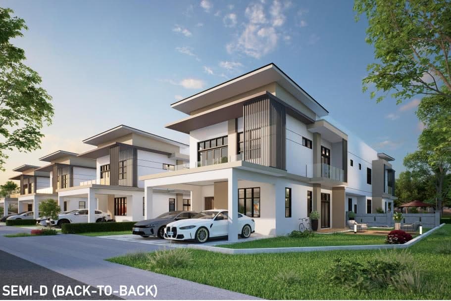 Riveria Garden @ Wawari semi-detached back-to-back house exterior render, Iskandar Puteri Johor Bahru