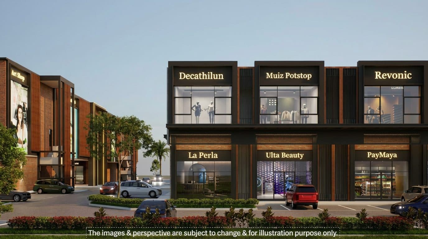 Riverpoint Retail Shop exterior facade render, Iskandar Puteri Johor Bahru