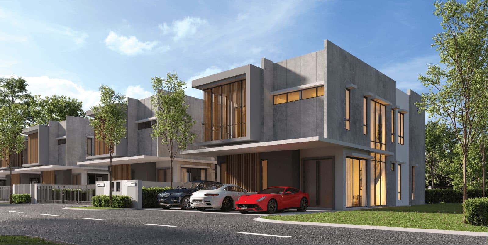 Suria Hills Bungalow exterior facade rendering, Gelang Patah Johor Bahru