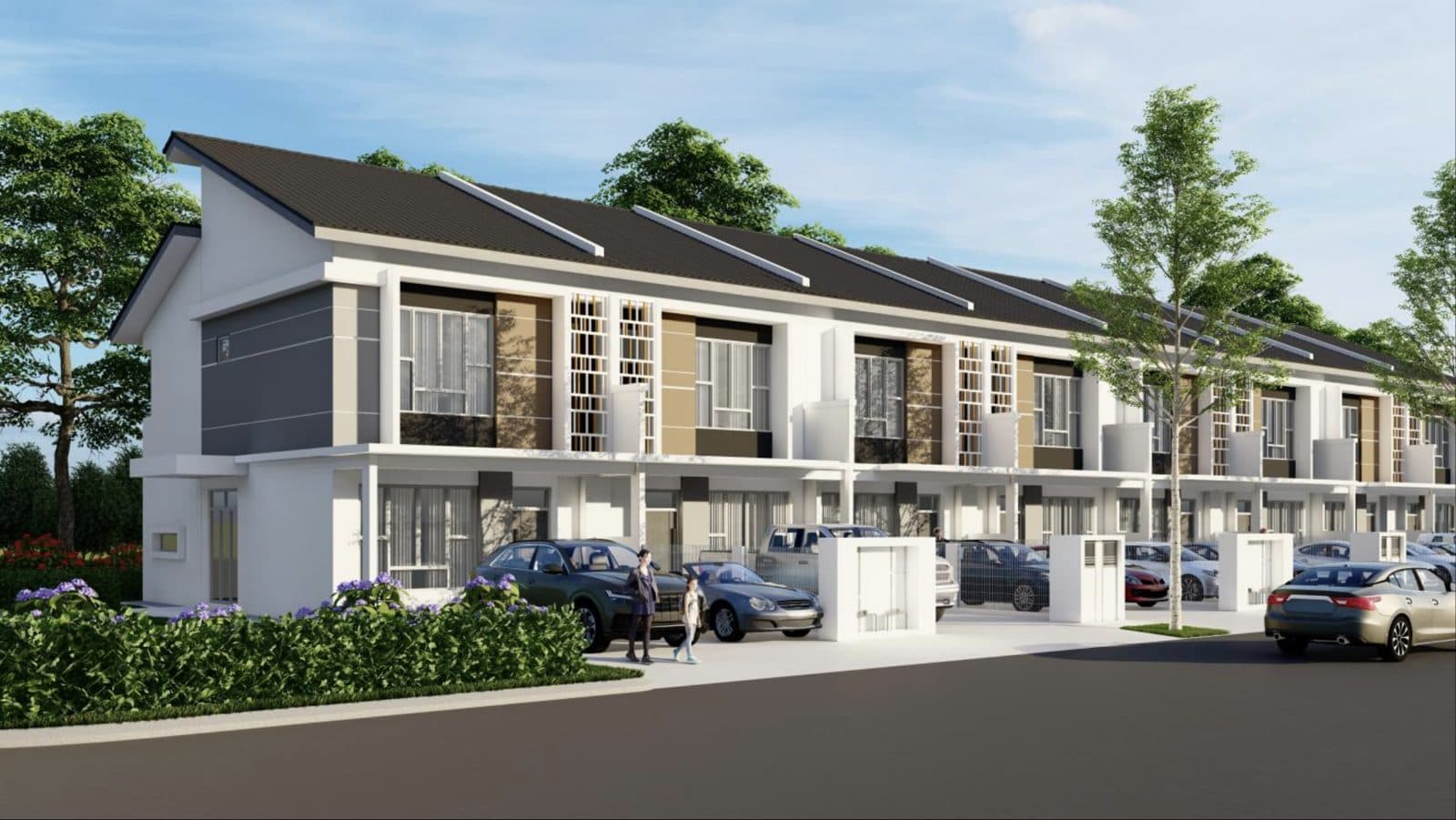 Taman Perdana Tiongnam P3 two-storey terrace house exterior facade, Pasir Gudang Johor Bahru